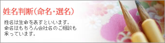 姓名判断（命名・選名）