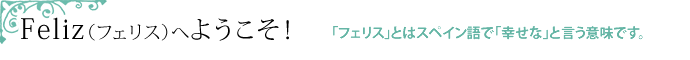Feliz（フェリス）へようこそ！